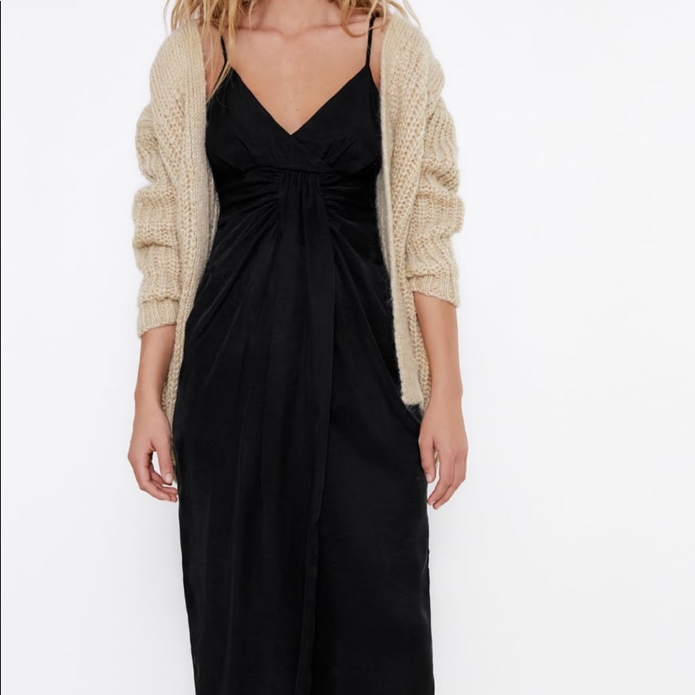 ZARA Draped midi dress